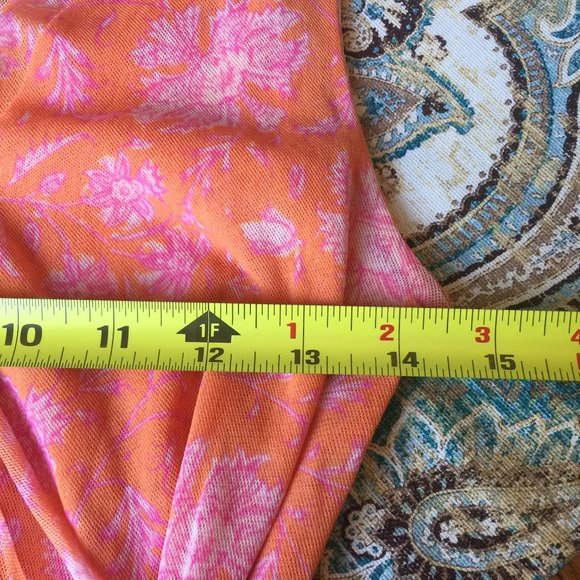 Piper & Sparrow raw hem mesh wrap top XS sleeveless apricot orange - Picture 9 of 13